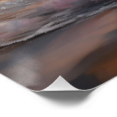 サンディポーズ秋田ドッグオンビーチサンセット ポスター (コーナー)