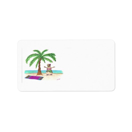 サンディマンオンビーチラベル ラベル (正面)