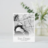 サンディモダンエゴシティの地図 ポストカード (スタンド正面)