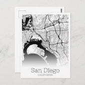 サンディモダンエゴシティの地図 ポストカード (正面/裏面)