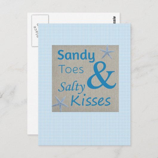サンディートゥーズアンドソルティキスビーチライフ引用文 ポストカード (正面/裏面)