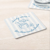 サンディートゥ＆ブライズメイドゴールズ　コーストル　バチェロレッテ スクエアペーパーコースター (アングル)