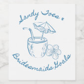 サンディートゥ＆ブライズメイドゴールズ　コーストル　バチェロレッテ ワインラベル (シングルラベル)