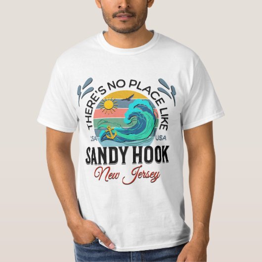 サンディーハックビーチ, ニュージャージー州 Tシャツ (正面)