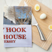 サンディーフックライトハウスニュージャージー茶タオル キッチンタオル (四つ折り)