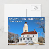 サンディーフックライトハウスニュージャージー葉書 ポストカード (正面/裏面)