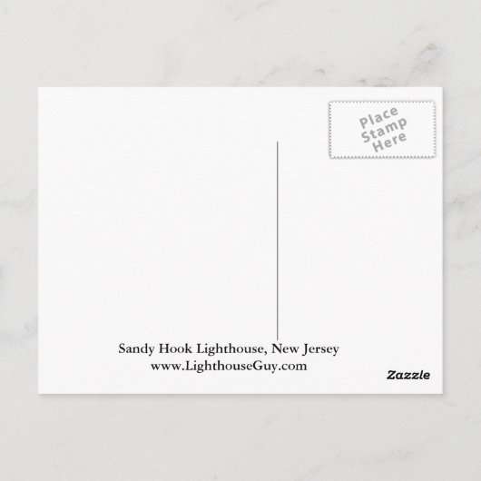 サンディーフックライトハウスニュージャージー葉書 ポストカード (裏面)