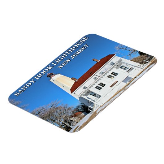 サンディーフックライトハウス、ニュージャージー州フォトマグネット マグネット (左側)