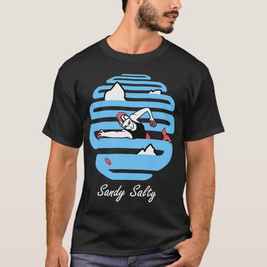 サンディー・ソルティー - 人魚 Tシャツ (正面)