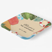 サンディ海ビーチサマーおもしろい誕生日パーティー ペーパープレート (傾斜あり)