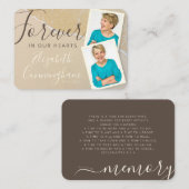 サンディ海ビーチ葬儀記念カスタム写真 名刺 (正面/裏面)