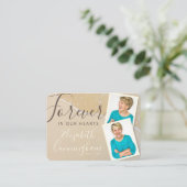 サンディ海ビーチ葬儀記念カスタム写真 名刺 (スタンド正面)