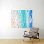 サンディ海岸:よくはしゃぐビーチデザイン タペストリー (インサイチュ(横))