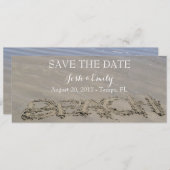 サンディ澄んビーチ招待状 セーブザデート (正面/裏面)