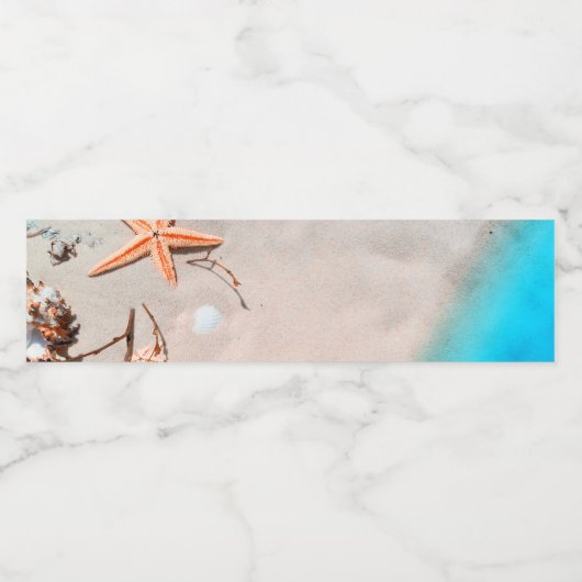 サンディ熱帯ビーチヒトシーシェル ペットボトルラベル (シングルラベル)