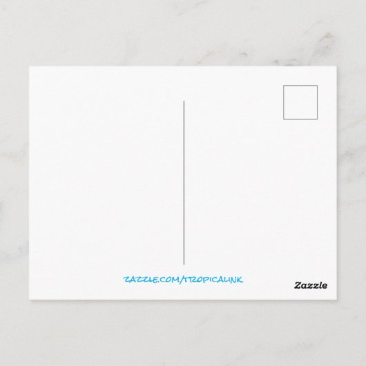 サンディ熱帯ビーチヒトシーシェル ポストカード (裏面)