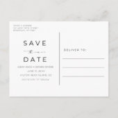 サンディ足指ビーチ結婚式写真Save the Date 案内ポストカード (裏面)