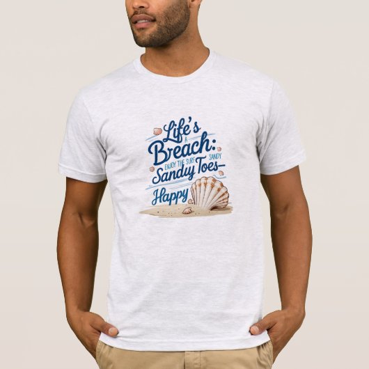 サンディ足指&シェルの願い – Life's aビーチティー Tシャツ (正面)