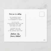 サンディ雪だるまビーチシーン新しいアドレス シーズンポストカード (裏面)