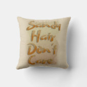 サンディ髪は気にビーチ時間愛しない クッション (裏面)