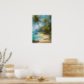 サンディ魅力的ビーチ ポスター (キッチン)