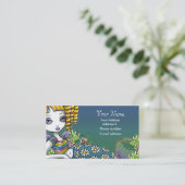 "サンディ"のかわいい虹の妖精の人魚の名刺 名刺 (スタンド正面)