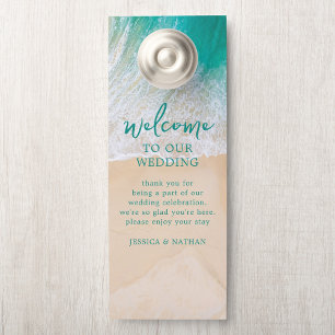 サンディ&サルティビーチIターコイズ結婚I's Welcome ドアノブサイン