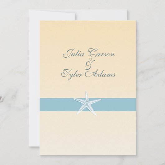 サンディ・スターフィッシュ招待状/ 5 x 7 招待状 (正面)