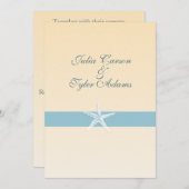 サンディ・スターフィッシュ招待状/ 5 x 7 招待状 (正面/裏面)