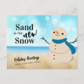 サンディ・スノーマンのビーチ・シーン　ニュー・アドレス シーズンポストカード (正面)
