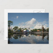 サンデスティンベイタウン水反射 ポストカード (正面/裏面)