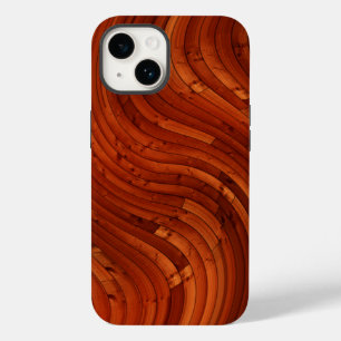 サンデッキ – 赤い木製パインノット Case-Mate iPhone 14ケース