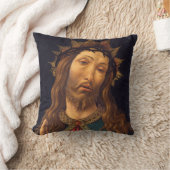 サンデル・ボッティチェリによってトーンで飾られたキリスト クッション (ブランケット)