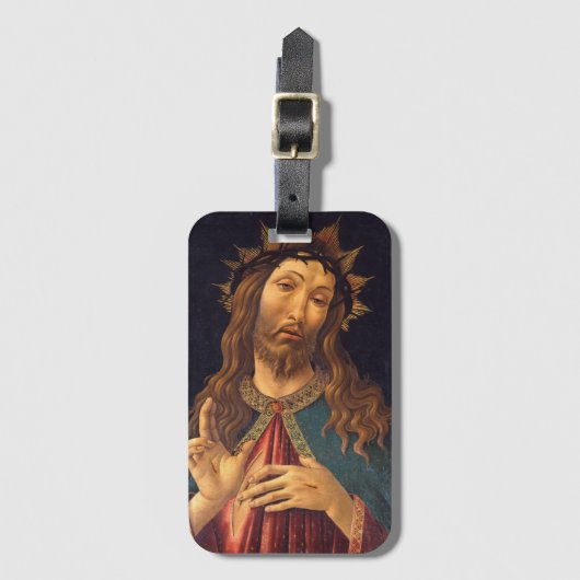 サンデル・ボッティチェリによってトーンで飾られたキリスト ラゲッジタグ (正面縦)