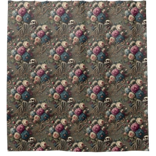 サンデーのシニック – ゴシックビクトリアン様式 シャワーカーテン (正面)