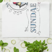 サンデーの皿タオル キッチンタオル (折り畳み)