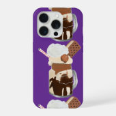 サンデーアイスクリーム楽しいデザート iPhoneケース (裏面)