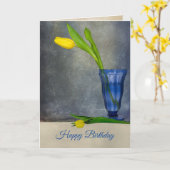 サンデーグラスの誕生日黄色のチューリップ カード (黄色い花)