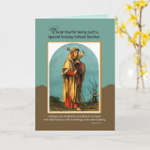 サンデースクール先生サンキューグッドシェパード カード (黄色い花)