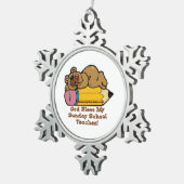 サンデースクール先生 スノーフレークピューターオーナメント (右)