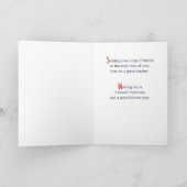 サンデースクール先生Thank You at Christmas カード (内部)