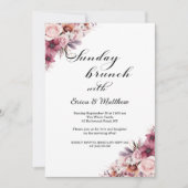 サンデーブランチダスティピンクボホ結婚フローラ 招待状 (正面)