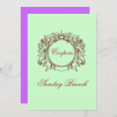 サンデーブランチ招待状 招待状 (正面/裏面)