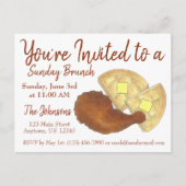 サンデーブレックファーストブランチチキンアンドワッフルズ インビテーションポストカード (正面)