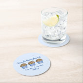 サンデーブレックファーストブランチパーティーブルーベリーマフィン ラウンドペーパーコースター (インサイチュ)