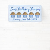 サンデーブレックファーストブランチパーティーブルーベリーマフィン 横断幕 (インサイチュ)