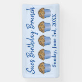 サンデーブレックファーストブランチパーティーブルーベリーマフィン 横断幕 (縦)