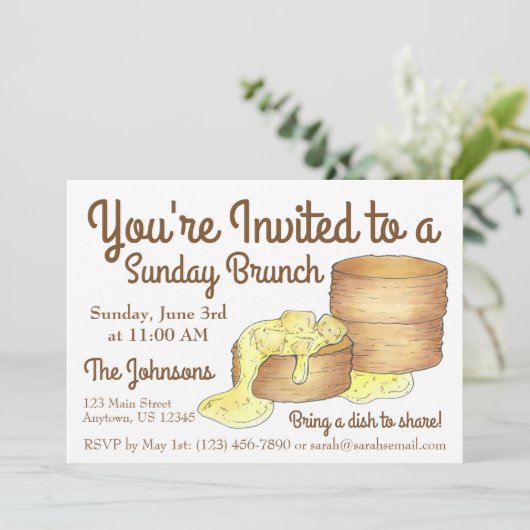 サンデーブレックファーストブランチビスケットソーセージグレービー 招待状 (スタンド正面)