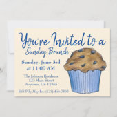 サンデーブレックファーストブランチブルーベリーマフィン 招待状 (正面)