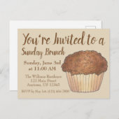サンデーブレックファーストブルンチストリューセルクラムムマフィン インビテーションポストカード (正面/裏面)